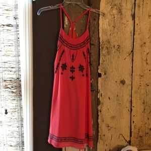 Orange/red razor back sun dress
